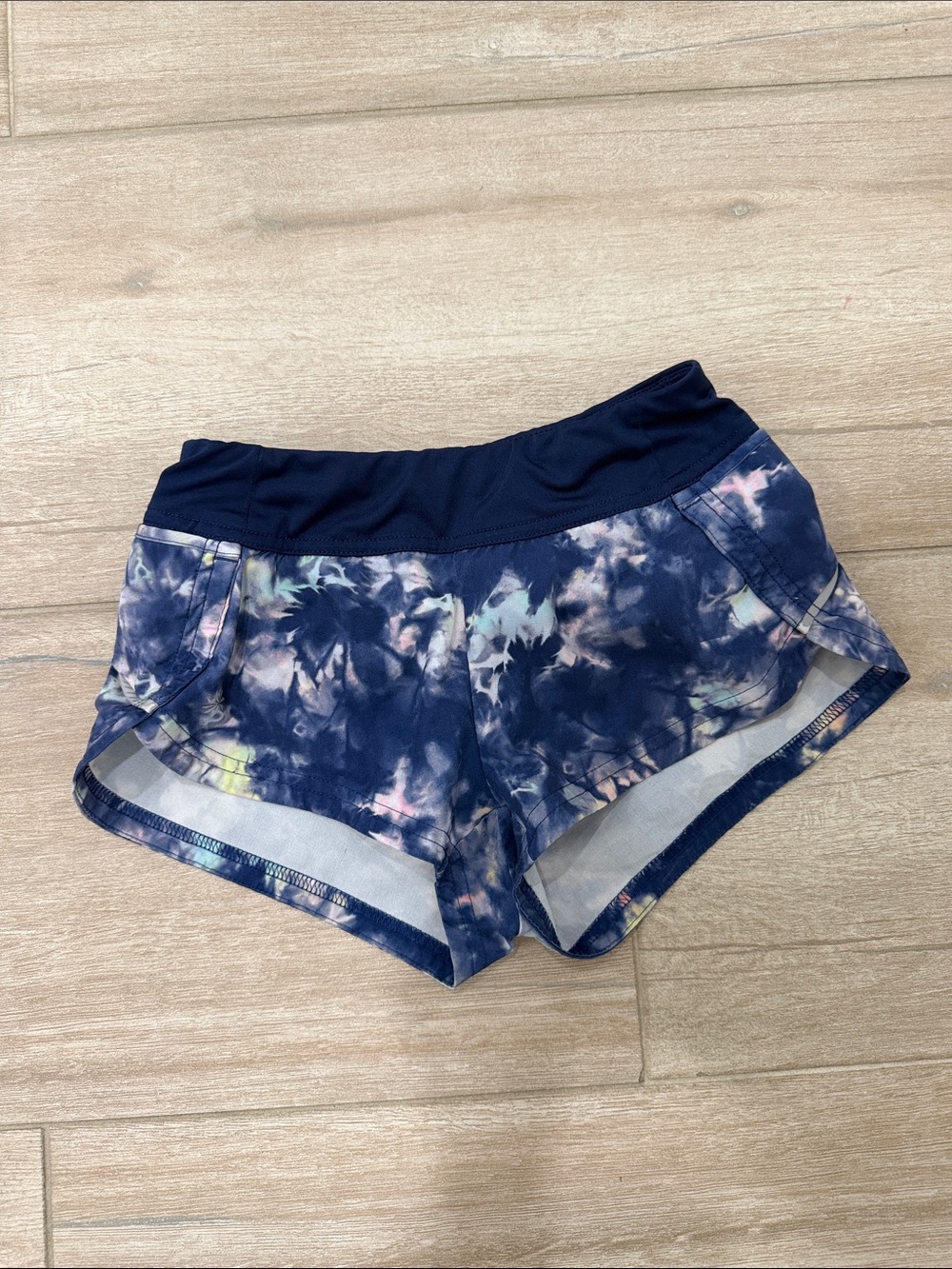 Athleta Navy Tie-Dye Girls' Athletic Shorts